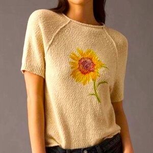 Anthropologie Pilcro sunflower top